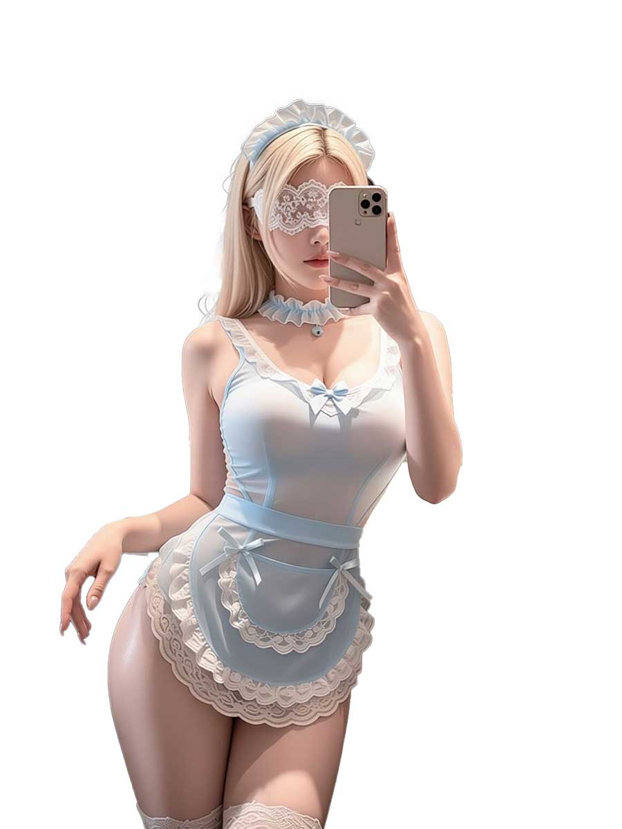 Lace Teddy Lingerie - Джимико. Красивое кружевное боди в сине-белой
