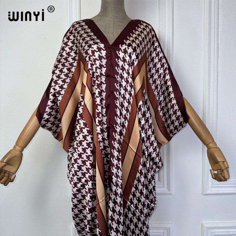 WINYI летнее Африканское плать – обзор и цена Robe Silk Women