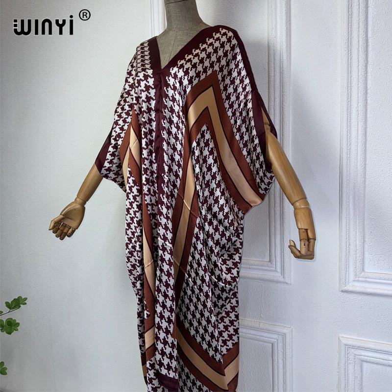 WINYI летнее Африканское плать – обзор и цена Robe Silk Women